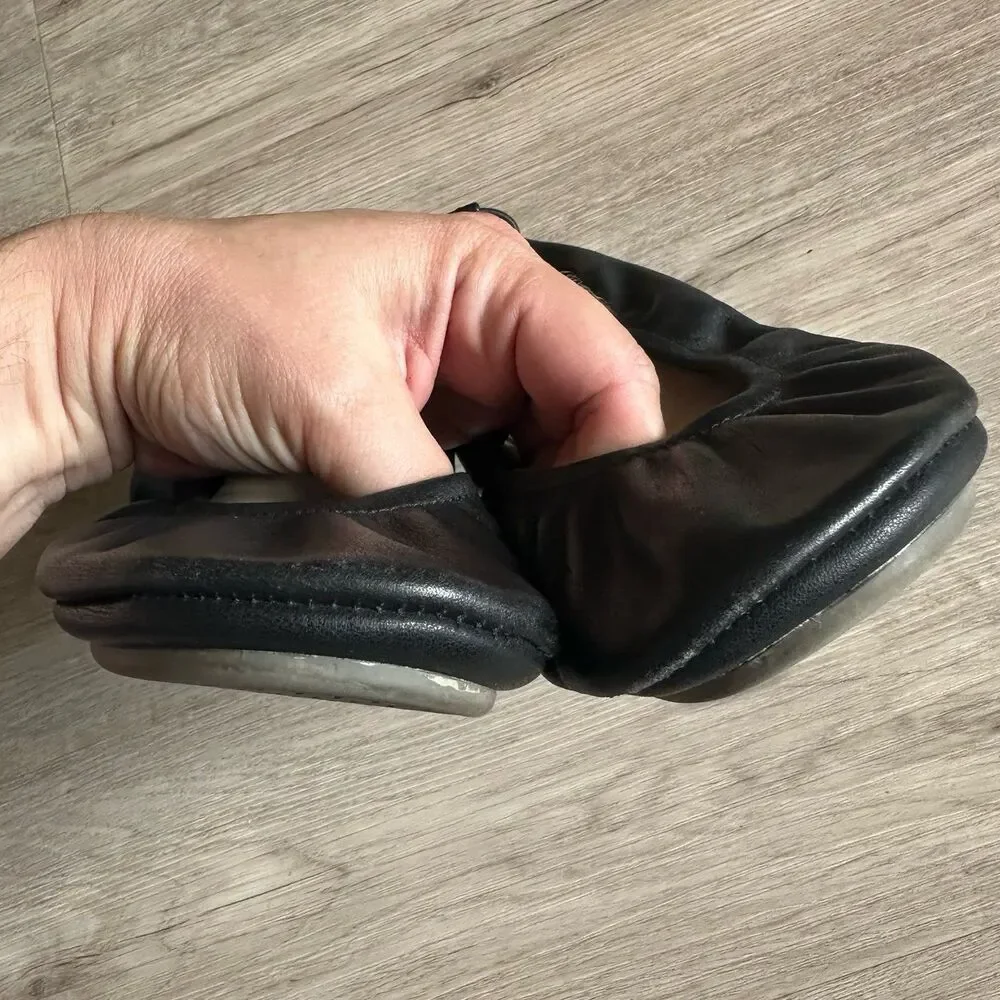 The Storehouse Flats - Black Leather - Size 10 - Foldable